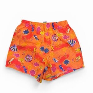 Vintage Gitano Swim Trunks‎ Neon Ocean Fish Print Taiwan Mens Medium